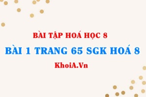 Bài 1 trang 65 SGK Hóa 8: Mol, Khối lượng mol, Thể tích mol